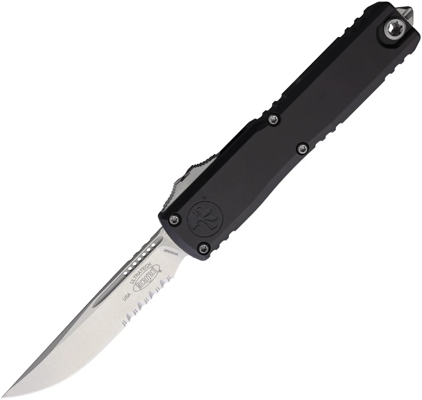 Microtech Ultratech ZBP Gen III S/E OTF Automatic Knife Black Al (3.5" SW Serr)