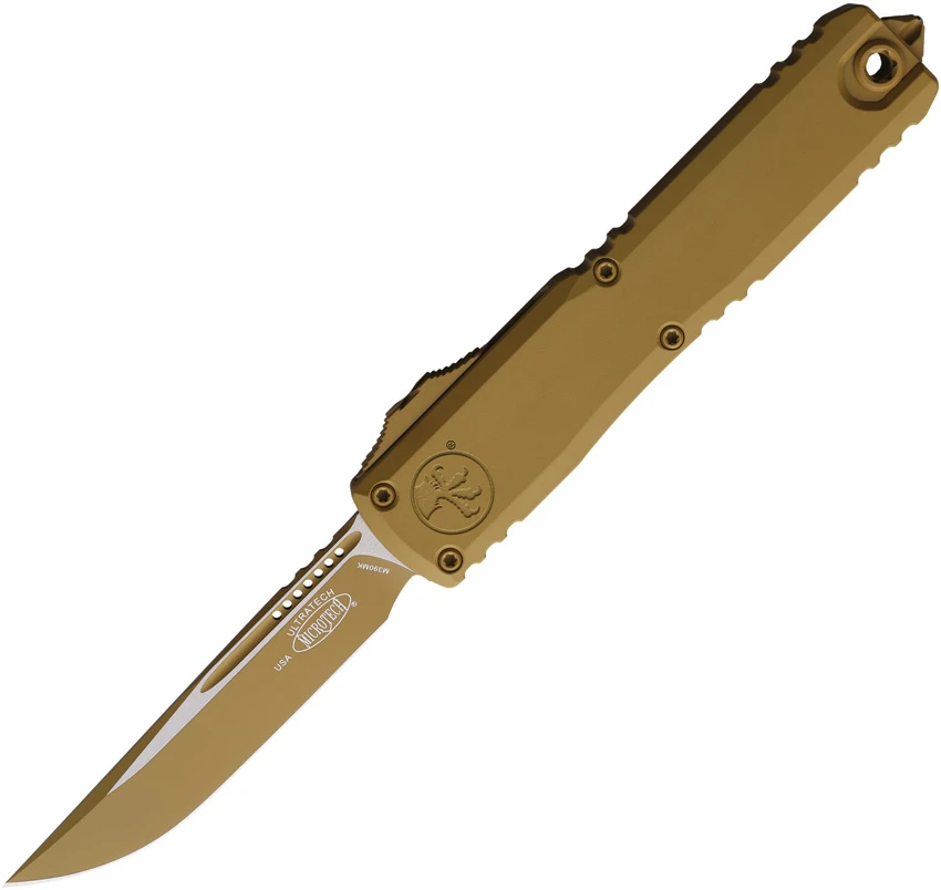 Microtech Ultratech ZBP Gen III S/E OTF Automatic Knife Tan Cerakote (3.5" Tan), Microtech Ultratech ZBP Gen III S/E OTF Automatic Knife Tan Cerakote (3.5" Tan) for Sale, Microtech Ultratech ZBP Gen III S/E OTF Automatic Knife Tan Cerakote (3.5" Tan)