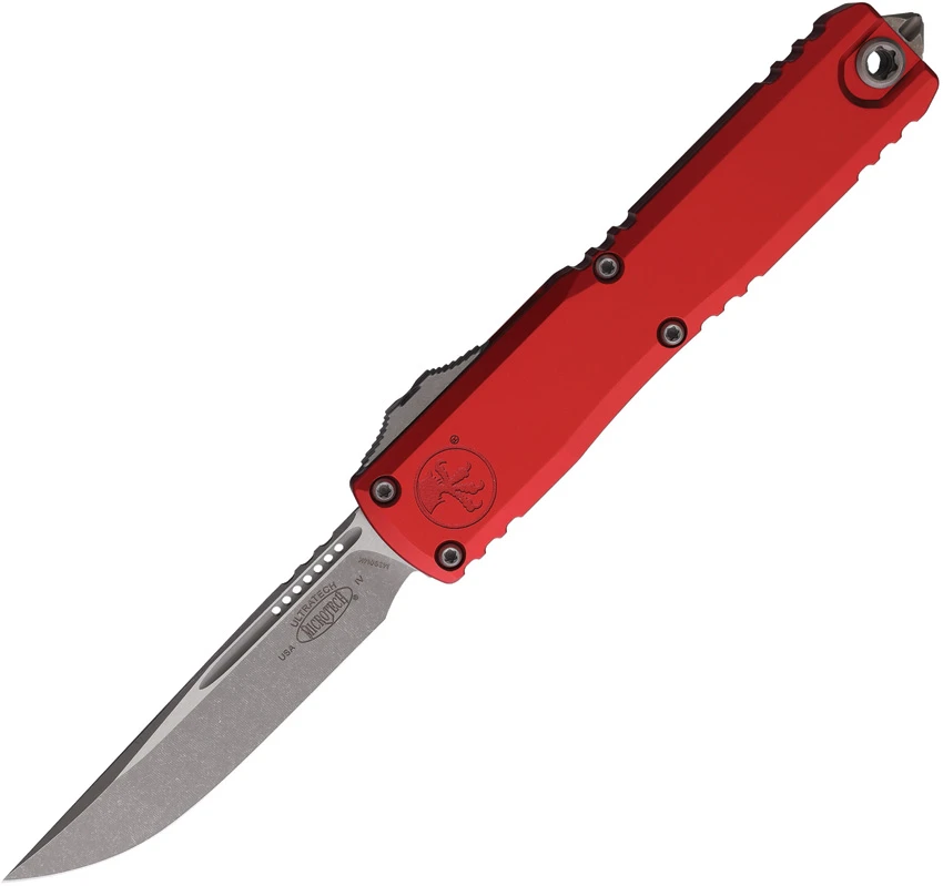 Microtech Ultratech Gen IV S/E OTF Automatic Knife Red Al (3.4" Apocalyptic), Microtech Ultratech Gen IV S/E OTF Automatic Knife Red Al (3.4" Apocalyptic) for Sale, Microtech Ultratech Gen IV S/E OTF Automatic Knife Red Al (3.4" Apocalyptic)