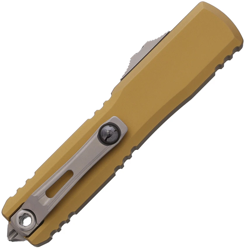 Microtech Ultratech Gen IV S/E OTF Automatic Knife Tan Aluminum (3.5" SW), Microtech Ultratech Gen IV S/E OTF Automatic Knife Tan Aluminum (3.5" SW) for Sale, Microtech Ultratech Gen IV S/E OTF Automatic Knife Tan Aluminum (3.5" SW)