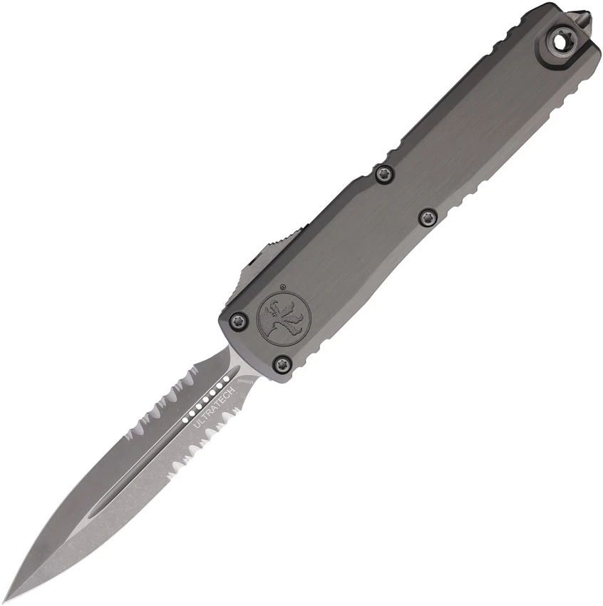Microtech Ultratech ZBP Gen III D/E OTF Knife Natural Clear Al (3.5" Apoc Serr)