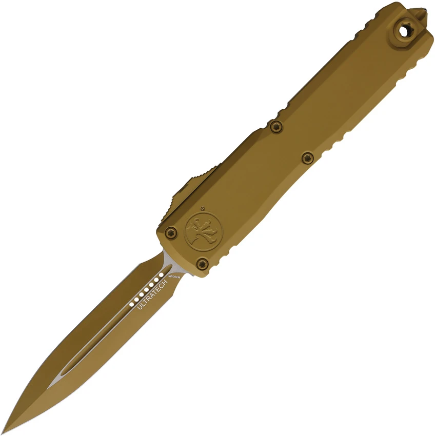 Microtech Ultratech ZBP Gen III D/E OTF Auto Knife Tan Cerakote RAL-8000  (3.5"), Microtech Ultratech ZBP Gen III D/E OTF Auto Knife Tan Cerakote RAL-8000  (3.5") for Sale, Microtech Ultratech ZBP Gen III D/E OTF Auto Knife Tan Cerakote RAL-8000  (3.5")