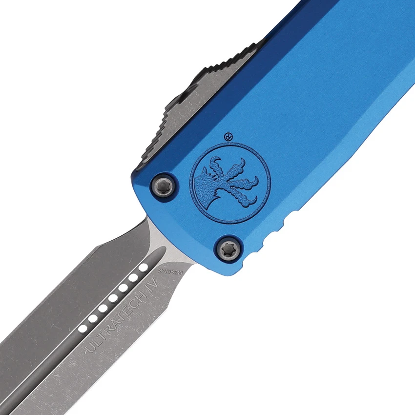 Microtech Ultratech D/E Gen IV Automatic Knife Blue Al (3.5" AP), Microtech Ultratech D/E Gen IV Automatic Knife Blue Al (3.5" AP) for Sale, Microtech Ultratech D/E Gen IV Automatic Knife Blue Al (3.5" AP)