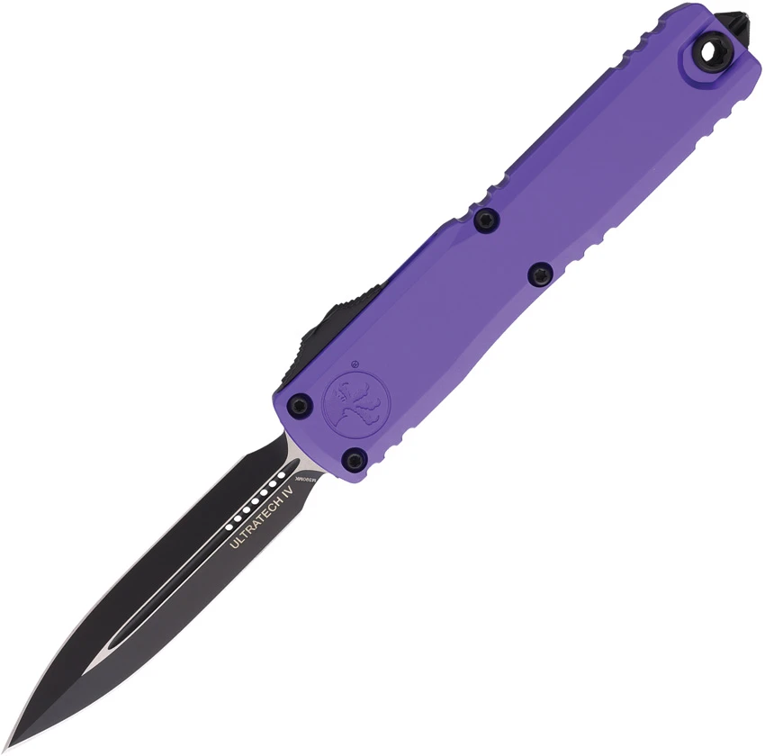 Microtech Ultratech D/E Gen IV Automatic Knife Purple Al (3.5" Black), Microtech Ultratech D/E Gen IV Automatic Knife Purple Al (3.5" Black) for Sale, Microtech Ultratech D/E Gen IV Automatic Knife Purple Al (3.5" Black)
