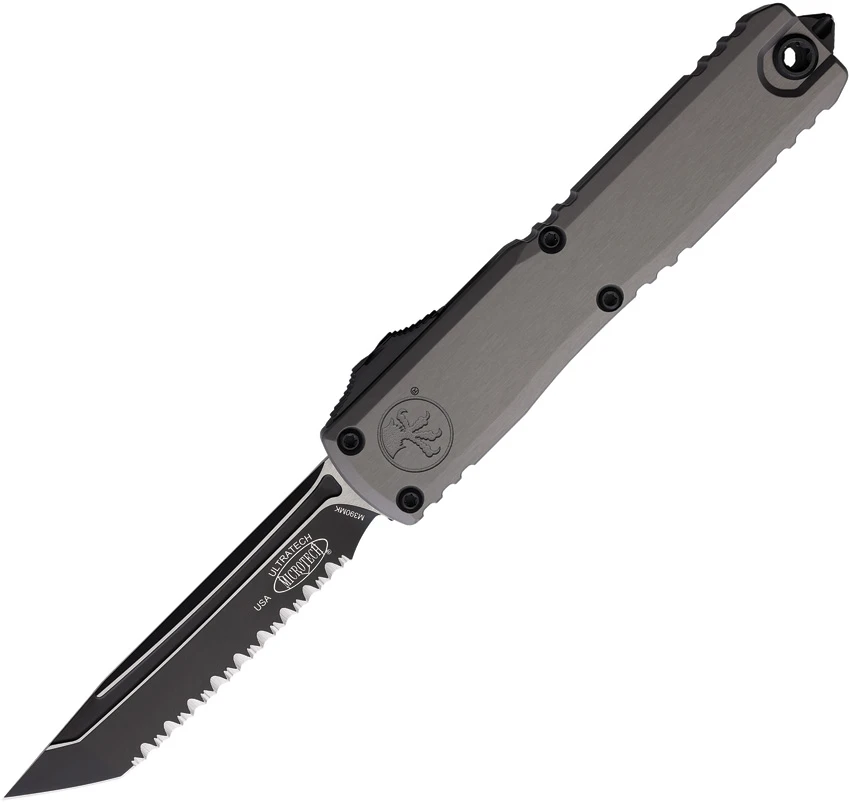 Microtech Ultratech ZBP Gen III T/E OTF Knife Clear Al (3.5" Black Full Serr)