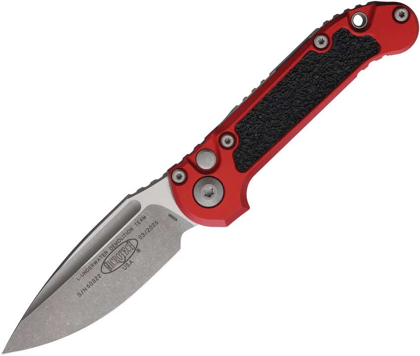 Microtech LUDT Gen III S/E Automatic Knife Red (3.5" Apocalyptic) 1135-10APRD