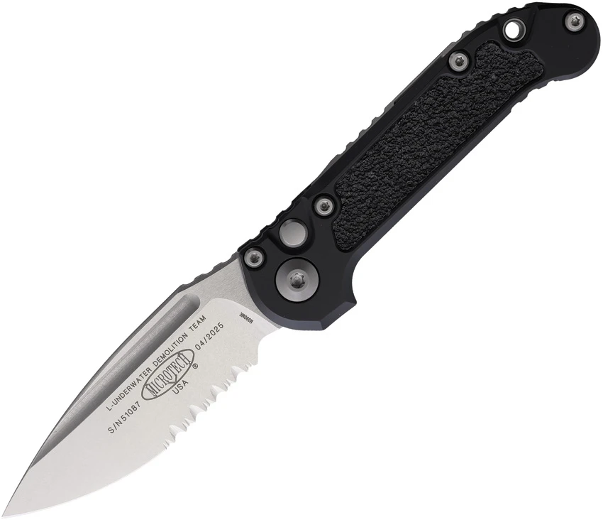 Microtech LUDT Gen III S/E Automatic Knife Black/3M (3.5" SW Serr) 1135-11