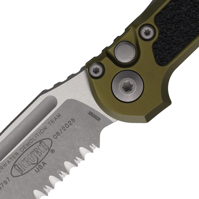 Microtech LUDT Gen III S/E Automatic Knife OD Green Aluminum (3.5" Apoc Serr), Microtech LUDT Gen III S/E Automatic Knife OD Green Aluminum (3.5" Apoc Serr) for Sale, Microtech LUDT Gen III S/E Automatic Knife OD Green Aluminum (3.5" Apoc Serr)