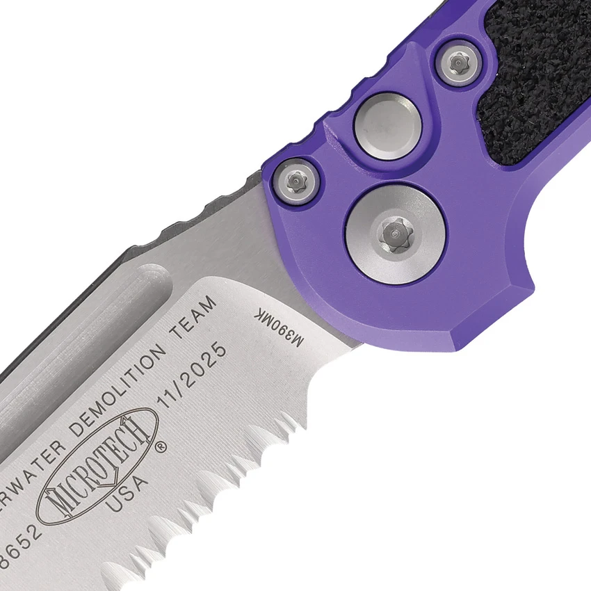 Microtech LUDT Gen III S/E Automatic Knife Purple Aluminum (3.5" SW Serr), Microtech LUDT Gen III S/E Automatic Knife Purple Aluminum (3.5" SW Serr) for Sale, Microtech LUDT Gen III S/E Automatic Knife Purple Aluminum (3.5" SW Serr)