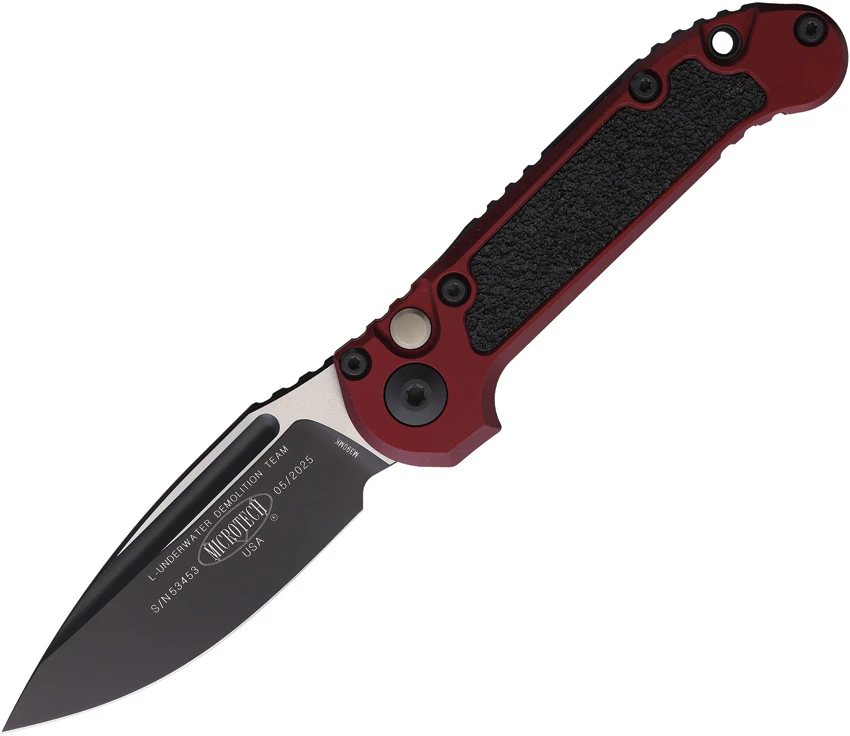 Microtech LUDT Gen III S/E Automatic Knife Merlot Red Aluminum (3.5" Two-Tone), Microtech LUDT Gen III S/E Automatic Knife Merlot Red Aluminum (3.5" Two-Tone) for Sale, Microtech LUDT Gen III S/E Automatic Knife Merlot Red Aluminum (3.5" Two-Tone)