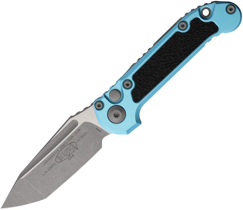 Microtech LUDT Gen III T/E Automatic Knife Turquoise Al (3.5" Apoc) 1136-10APTQ