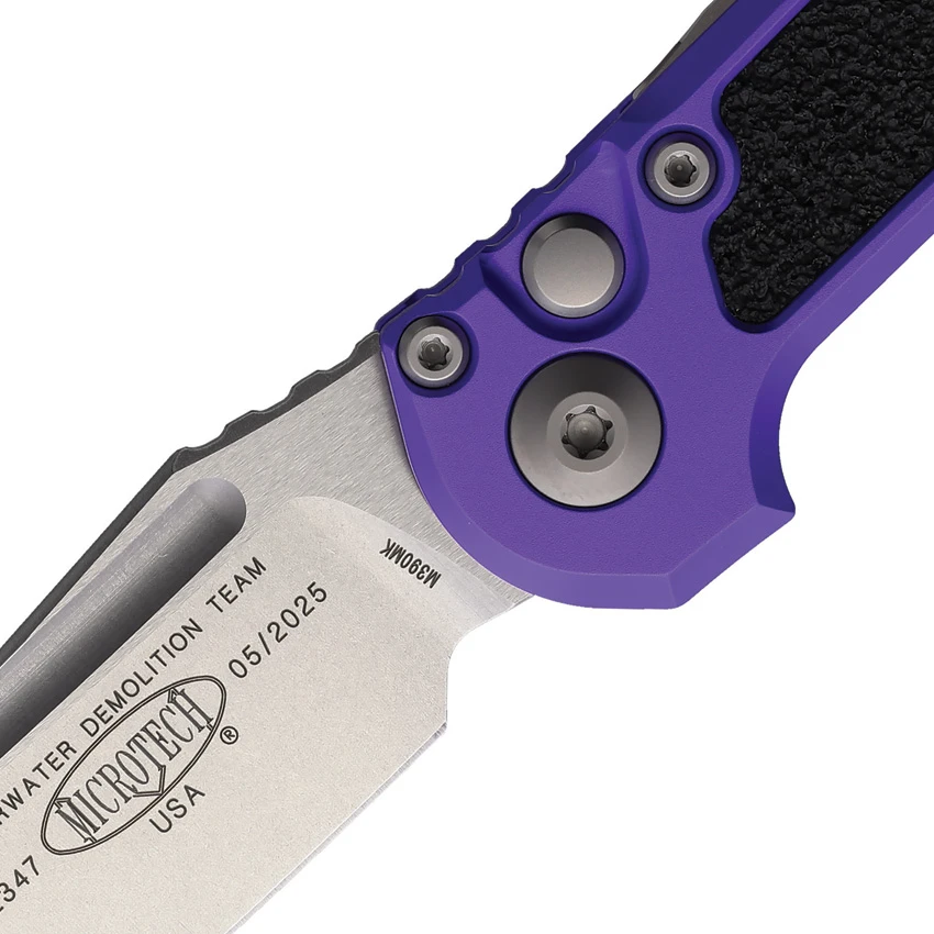 Microtech LUDT Gen III T/E Automatic Knife Purple Aluminum (3.5" Stonewash), Microtech LUDT Gen III T/E Automatic Knife Purple Aluminum (3.5" Stonewash) for Sale, Microtech LUDT Gen III T/E Automatic Knife Purple Aluminum (3.5" Stonewash)