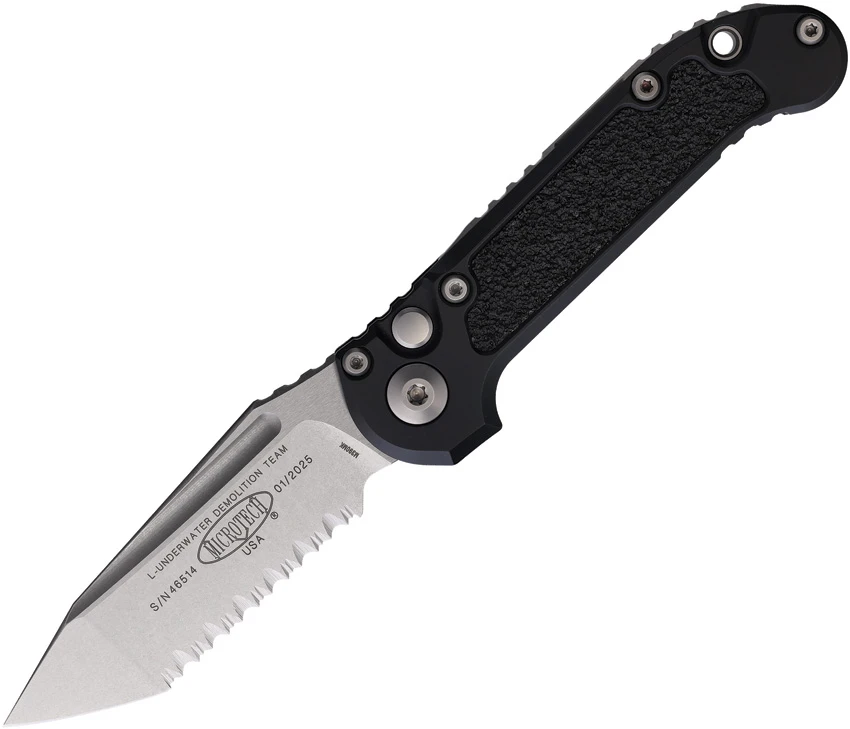 Microtech LUDT Gen III T/E Automatic Knife Black Aluminum (3.5" SW Full Serr), Microtech LUDT Gen III T/E Automatic Knife Black Aluminum (3.5" SW Full Serr) for Sale, Microtech LUDT Gen III T/E Automatic Knife Black Aluminum (3.5" SW Full Serr)