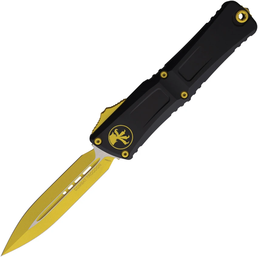 Microtech Combat Troodon Gen III D/E OTF Knife Corvette Yellow/Black (4" Yellow), Microtech Combat Troodon Gen III D/E OTF Knife Corvette Yellow/Black (4" Yellow) for Sale, Microtech Combat Troodon Gen III D/E OTF Knife Corvette Yellow/Black (4" Yellow)