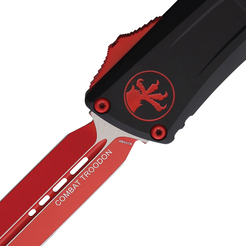 Microtech Combat Troodon Gen III D/E OTF Knife Red & Black Al (4" Red), Microtech Combat Troodon Gen III D/E OTF Knife Red & Black Al (4" Red) for Sale, Microtech Combat Troodon Gen III D/E OTF Knife Red & Black Al (4" Red)
