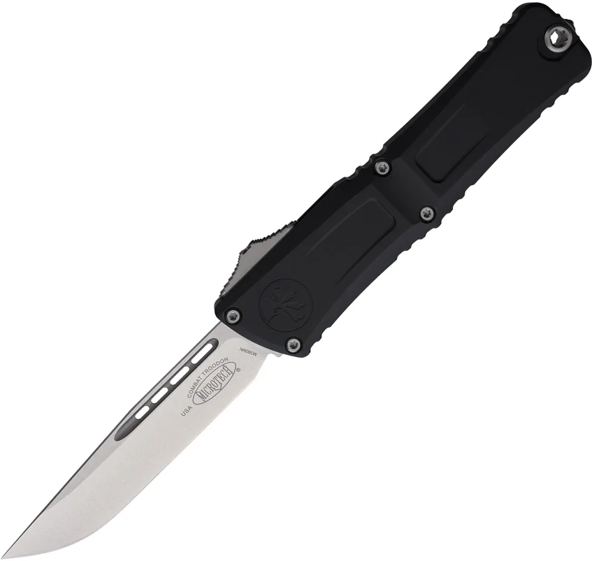 Microtech Combat Troodon Gen III S/E OTF Knife Black (4" Stonewash)