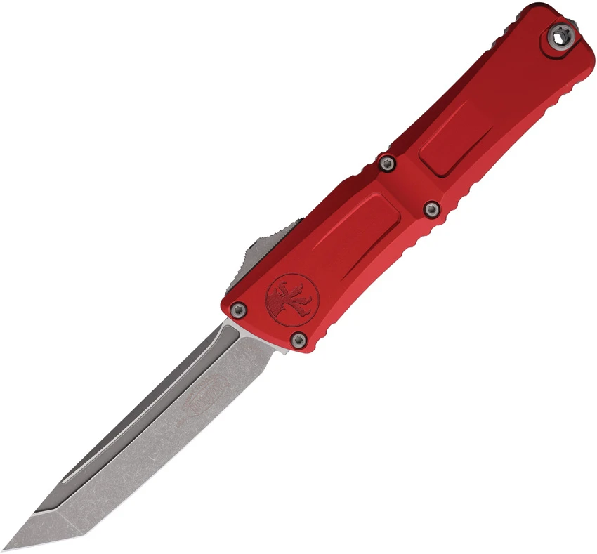 Microtech Combat Troodon Gen III T/E OTF Automatic Knife Red Al (4" Apocalyptic)