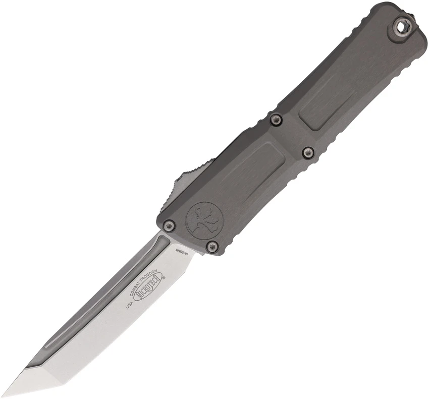 Microtech Combat Troodon Gen III T/E Natural Clear Aluminum (4" Stonewash), Microtech Combat Troodon Gen III T/E Natural Clear Aluminum (4" Stonewash) for Sale, Microtech Combat Troodon Gen III T/E Natural Clear Aluminum (4" Stonewash)
