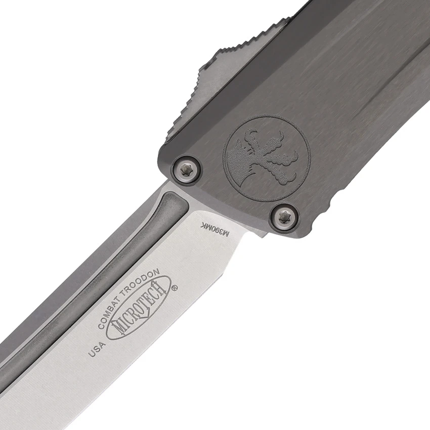 Microtech Combat Troodon Gen III T/E Natural Clear Aluminum (4" Stonewash), Microtech Combat Troodon Gen III T/E Natural Clear Aluminum (4" Stonewash) for Sale, Microtech Combat Troodon Gen III T/E Natural Clear Aluminum (4" Stonewash)
