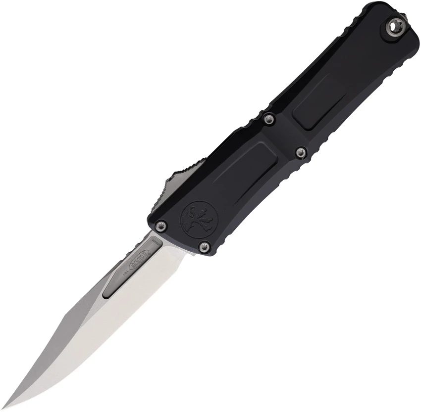 Microtech Combat Troodon Gen III Bowie OTF Knife Black Al (4" Stonewash), Microtech Combat Troodon Gen III Bowie OTF Knife Black Al (4" Stonewash) for Sale, Microtech Combat Troodon Gen III Bowie OTF Knife Black Al (4" Stonewash)