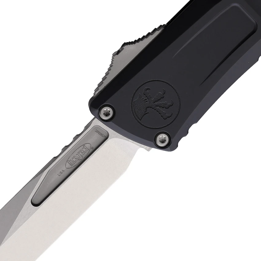 Microtech Combat Troodon Gen III Bowie OTF Knife Black Al (4" Stonewash), Microtech Combat Troodon Gen III Bowie OTF Knife Black Al (4" Stonewash) for Sale, Microtech Combat Troodon Gen III Bowie OTF Knife Black Al (4" Stonewash)