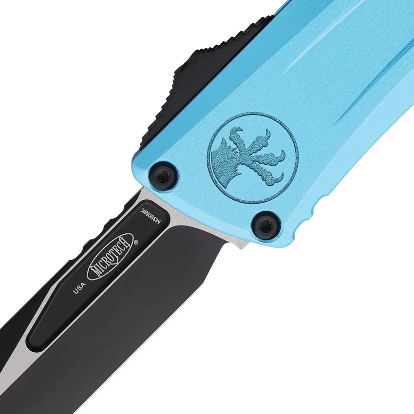 Microtech Combat Troodon Gen III Bowie OTF Knife Turquoise Al (4" Black), Microtech Combat Troodon Gen III Bowie OTF Knife Turquoise Al (4" Black) for Sale, Microtech Combat Troodon Gen III Bowie OTF Knife Turquoise Al (4" Black)