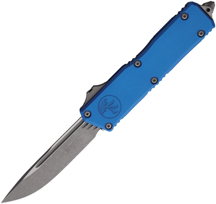 Microtech Scarab II Executive Gen III S/E OTF Automatic Knife Blue (4" Apoc), Microtech Scarab II Executive Gen III S/E OTF Automatic Knife Blue (4" Apoc) for Sale, Microtech Scarab II Executive Gen III S/E OTF Automatic Knife Blue (4" Apoc)