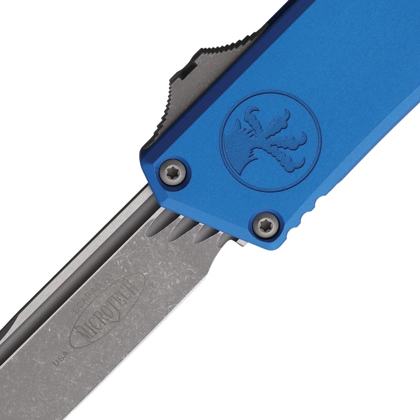 Microtech Scarab II Executive Gen III S/E OTF Automatic Knife Blue (4" Apoc), Microtech Scarab II Executive Gen III S/E OTF Automatic Knife Blue (4" Apoc) for Sale, Microtech Scarab II Executive Gen III S/E OTF Automatic Knife Blue (4" Apoc)