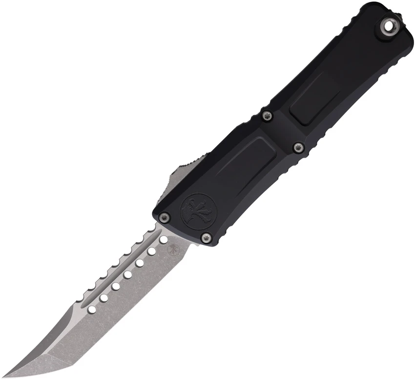 Microtech Combat Troodon Gen III Hellhound OTF Knife Black Aluminum (4" APOC), Microtech Combat Troodon Gen III Hellhound OTF Knife Black Aluminum (4" APOC) for Sale, Microtech Combat Troodon Gen III Hellhound OTF Knife Black Aluminum (4" APOC)