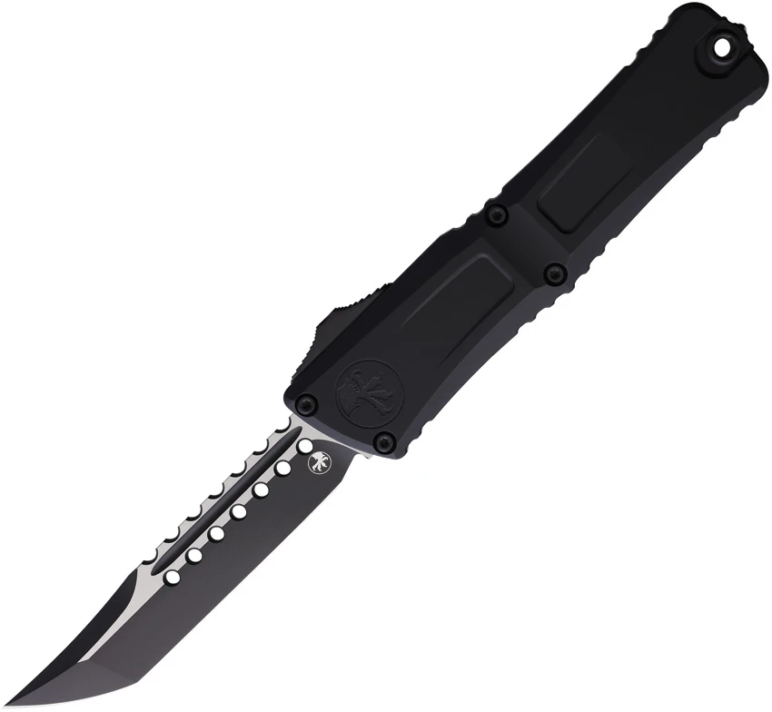 Microtech Auto Combat Troodon Hellhound Black Aluminum (4.00" Black), Microtech Auto Combat Troodon Hellhound Black Aluminum (4.00" Black) for Sale, Microtech Auto Combat Troodon Hellhound Black Aluminum (4.00" Black)