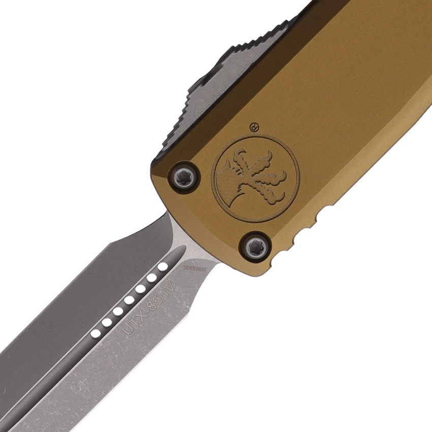 Microtech UTX-85 D/E  Gen IV OTF Automatic Knife Tan (3.1" AP), Microtech UTX-85 D/E  Gen IV OTF Automatic Knife Tan (3.1" AP) for Sale, Microtech UTX-85 D/E  Gen IV OTF Automatic Knife Tan (3.1" AP)
