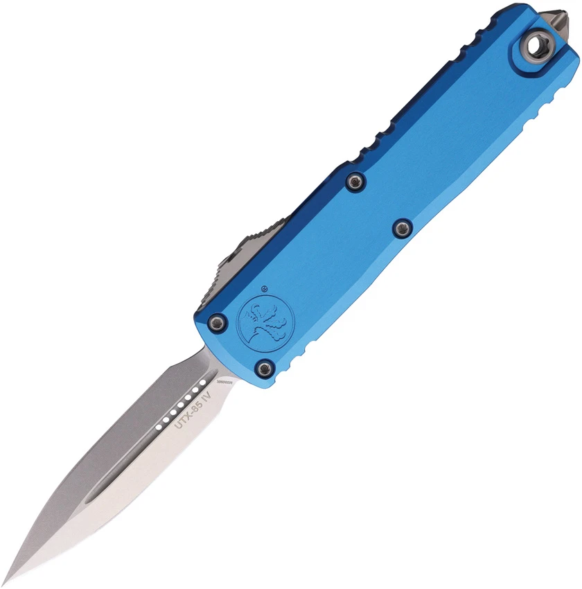 Microtech UTX-85 D/E  Gen III OTF Automatic Knife Blue (3.1" Stonewash), Microtech UTX-85 D/E  Gen III OTF Automatic Knife Blue (3.1" Stonewash) for Sale, Microtech UTX-85 D/E  Gen III OTF Automatic Knife Blue (3.1" Stonewash)