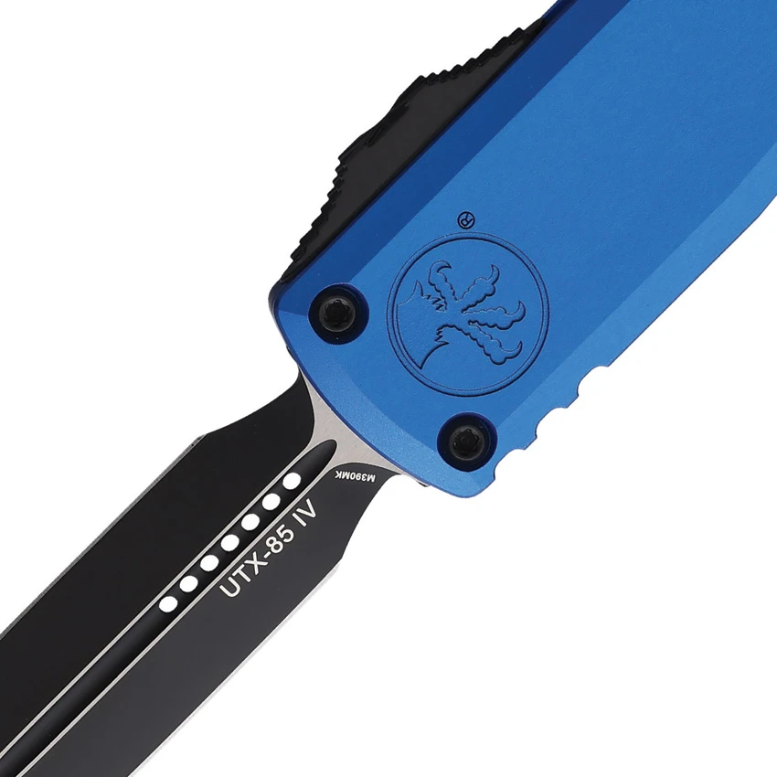 Microtech UTX-85 D/E  Gen III OTF Automatic Knife Blue (3.1" Black), Microtech UTX-85 D/E  Gen III OTF Automatic Knife Blue (3.1" Black) for Sale, Microtech UTX-85 D/E  Gen III OTF Automatic Knife Blue (3.1" Black)