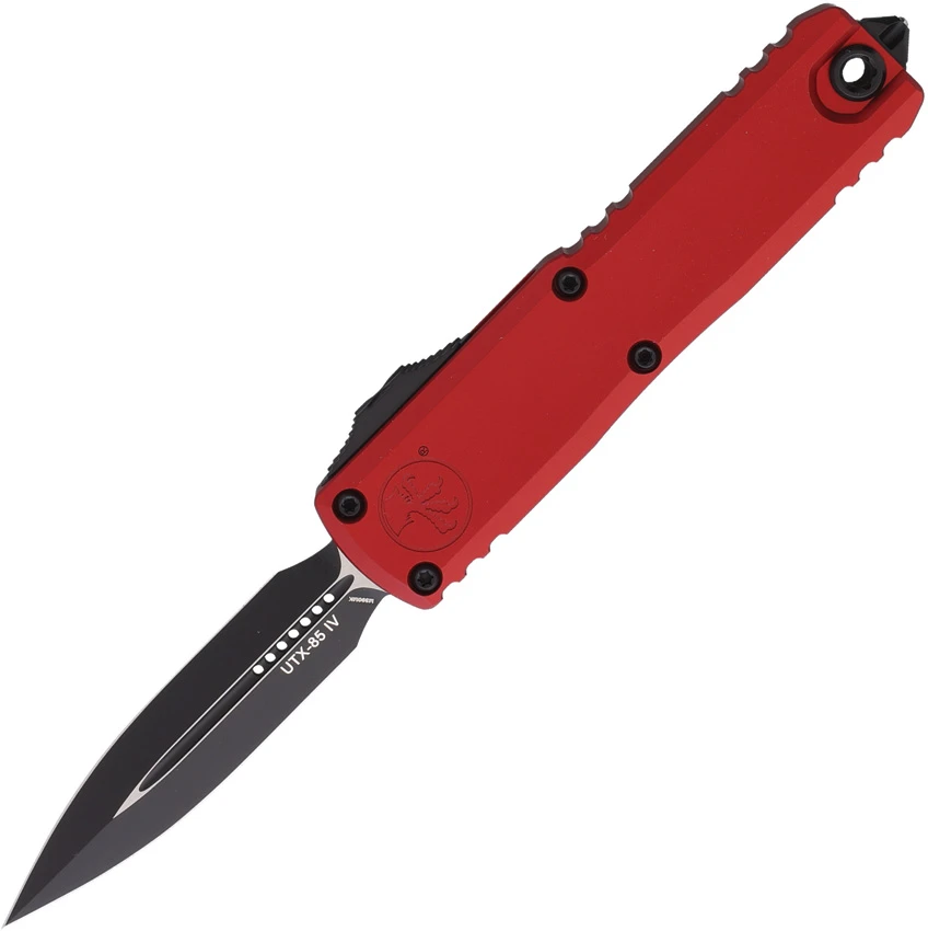 Microtech UTX-85 Gen IV D/E OTF Automatic Knife Red Aluminum (3.1" Black), Microtech UTX-85 Gen IV D/E OTF Automatic Knife Red Aluminum (3.1" Black) for Sale, Microtech UTX-85 Gen IV D/E OTF Automatic Knife Red Aluminum (3.1" Black)