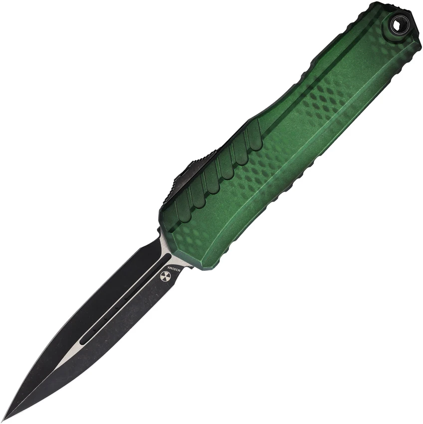 Microtech Cypher II D/E OTF Automatic Knife Green X-51 Aluminum (3.5" Black SW), Microtech Cypher II D/E OTF Automatic Knife Green X-51 Aluminum (3.5" Black SW) for Sale, Microtech Cypher II D/E OTF Automatic Knife Green X-51 Aluminum (3.5" Black SW)