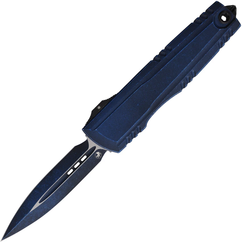 Microtech Luminary D/E OTF Knife Weathered Blue (3.6" Weathered Blue), Microtech Luminary D/E OTF Knife Weathered Blue (3.6" Weathered Blue) for Sale, Microtech Luminary D/E OTF Knife Weathered Blue (3.6" Weathered Blue)