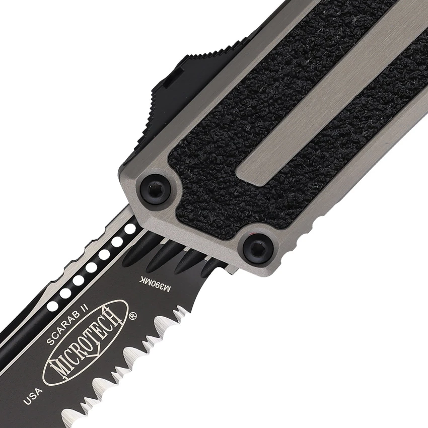 Microtech Scarab II T Gen III T/E Auto Knife Natural Clear Al (4" Black Serr), Microtech Scarab II T Gen III T/E Auto Knife Natural Clear Al (4" Black Serr) for Sale, Microtech Scarab II T Gen III T/E Auto Knife Natural Clear Al (4" Black Serr)