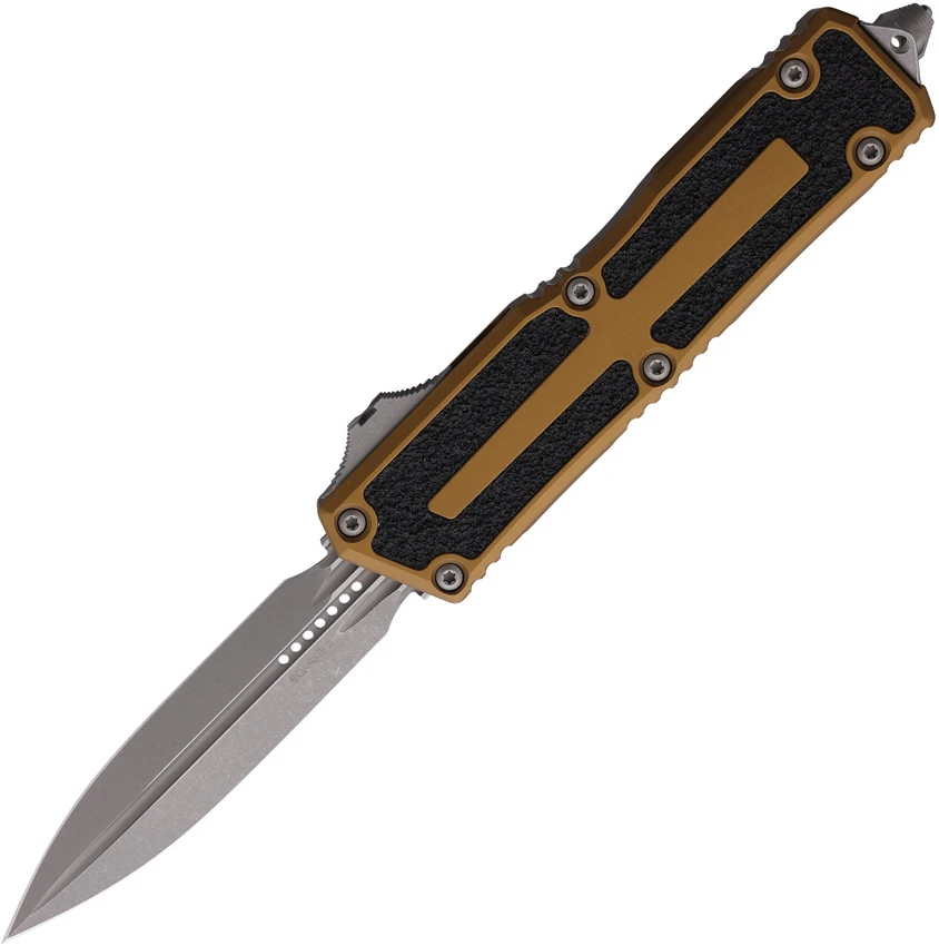 Microtech Scarab II Gen III D/E OTF Automatic Knife Tan Al (4" Apocalyptic), Microtech Scarab II Gen III D/E OTF Automatic Knife Tan Al (4" Apocalyptic) for Sale, Microtech Scarab II Gen III D/E OTF Automatic Knife Tan Al (4" Apocalyptic)