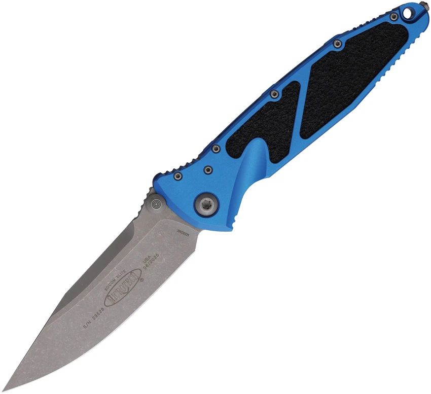 Microtech Socom Elite S/E Manual Knife Blue Aluminum (4" Apoc) 160-10APBL, Microtech Socom Elite S/E Manual Knife Blue Aluminum (4" Apoc) 160-10APBL for Sale, Microtech Socom Elite S/E Manual Knife Blue Aluminum (4" Apoc) 160-10APBL