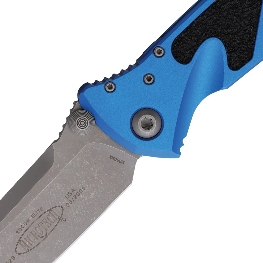 Microtech Socom Elite S/E Manual Knife Blue Aluminum (4" Apoc) 160-10APBL, Microtech Socom Elite S/E Manual Knife Blue Aluminum (4" Apoc) 160-10APBL for Sale, Microtech Socom Elite S/E Manual Knife Blue Aluminum (4" Apoc) 160-10APBL