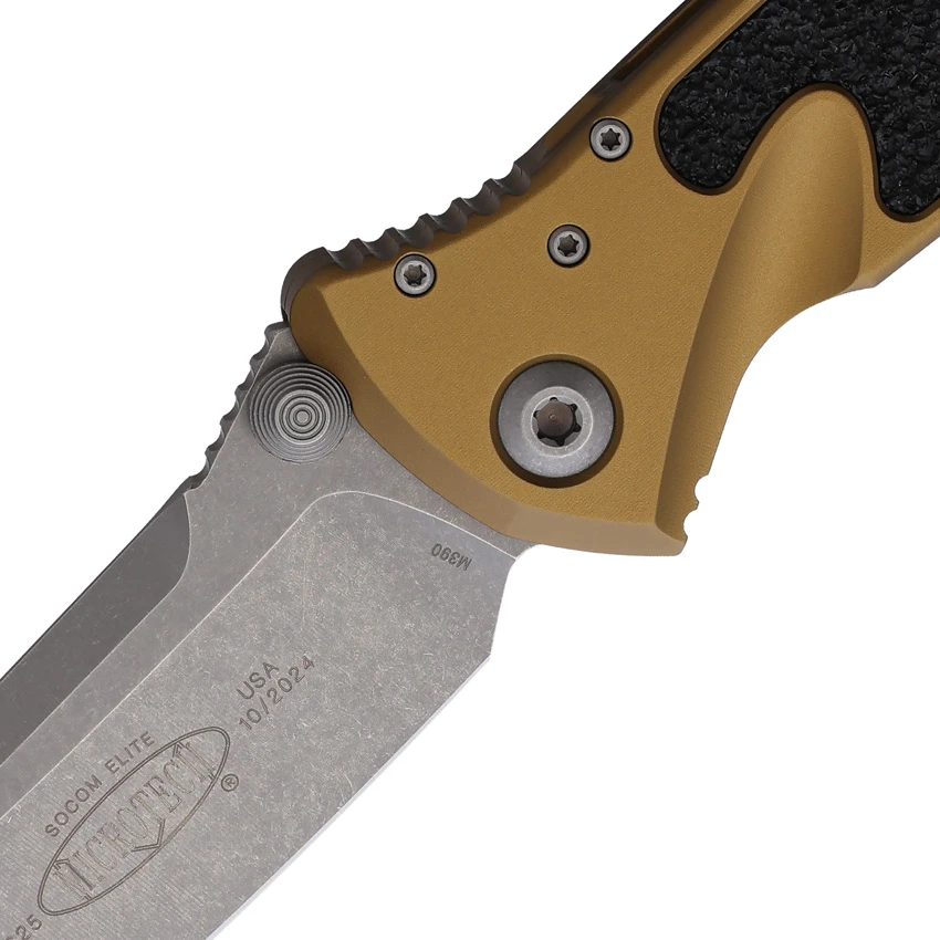 Microtech Socom Elite Manual Knife Tan Aluminum (4" Apocalyptic), Microtech Socom Elite Manual Knife Tan Aluminum (4" Apocalyptic) for Sale, Microtech Socom Elite Manual Knife Tan Aluminum (4" Apocalyptic)
