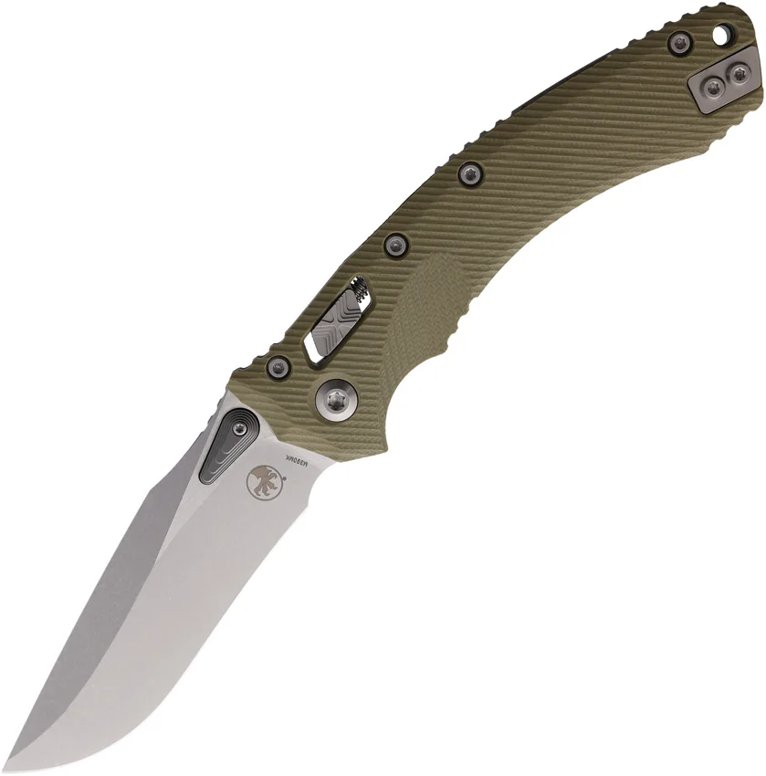 Microtech Amphibian Ram-Lok S/E Manual Knife Fluted OD Green G-10 (3.9" SW)