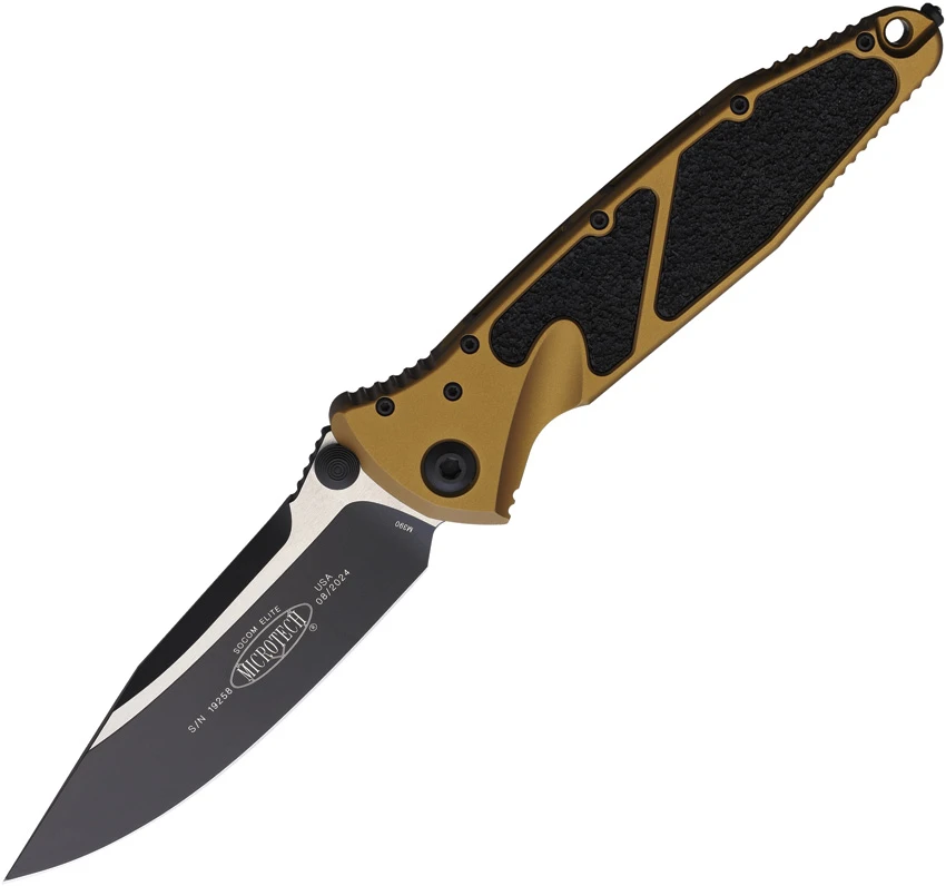 Microtech Socom Elite Manual Knife Tan (4" Black) 160-1TA, Microtech Socom Elite Manual Knife Tan (4" Black) 160-1TA for Sale, Microtech Socom Elite Manual Knife Tan (4" Black) 160-1TA