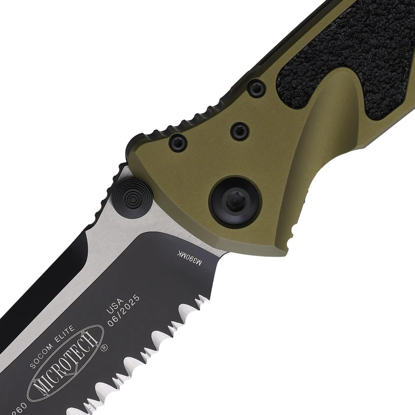 Microtech Socom Elite Manual Knife OD Green (4" Black Serr) 160-2OD, Microtech Socom Elite Manual Knife OD Green (4" Black Serr) 160-2OD for Sale, Microtech Socom Elite Manual Knife OD Green (4" Black Serr) 160-2OD