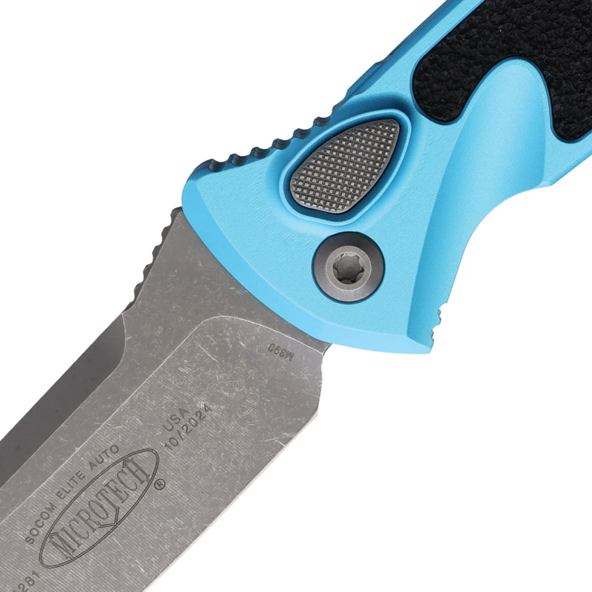 Microtech Socom Elite S/E Automatic Knife Turquoise (4.1" Apocalyptic), Microtech Socom Elite S/E Automatic Knife Turquoise (4.1" Apocalyptic) for Sale, Microtech Socom Elite S/E Automatic Knife Turquoise (4.1" Apocalyptic)