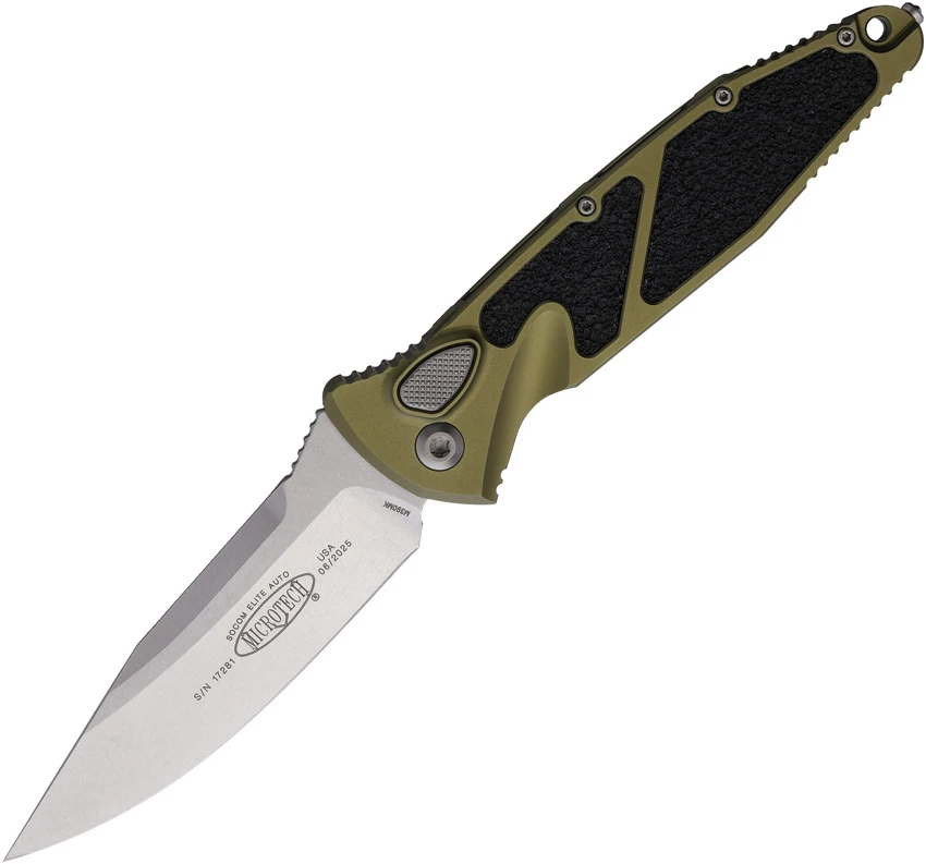 Microtech Socom Elite Automatic Knife OD Green Aluminum (4" Stonewash), Microtech Socom Elite Automatic Knife OD Green Aluminum (4" Stonewash) for Sale, Microtech Socom Elite Automatic Knife OD Green Aluminum (4" Stonewash)