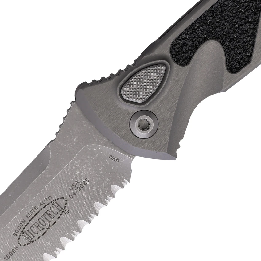 Microtech Socom Elite S/E Automatic Knife Natural Clear Aluminum (4" Apoc Serr), Microtech Socom Elite S/E Automatic Knife Natural Clear Aluminum (4" Apoc Serr) for Sale, Microtech Socom Elite S/E Automatic Knife Natural Clear Aluminum (4" Apoc Serr)