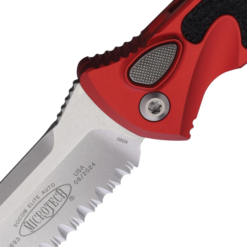 Microtech Socom Elite S/E Automatic Knife Red (4" Stonewash Ser) 160A-11RD, Microtech Socom Elite S/E Automatic Knife Red (4" Stonewash Ser) 160A-11RD for Sale, Microtech Socom Elite S/E Automatic Knife Red (4" Stonewash Ser) 160A-11RD