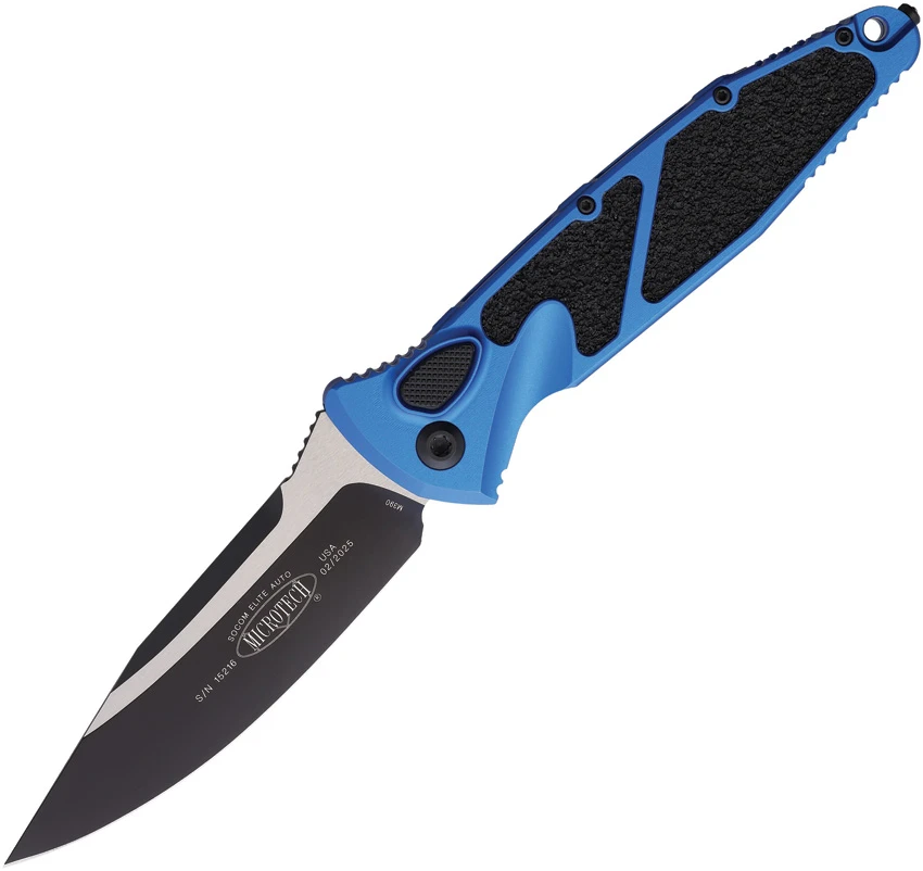 Microtech Socom Elite S/E Automatic Knife Blue Aluminum (4" Black) 160A-1BL, Microtech Socom Elite S/E Automatic Knife Blue Aluminum (4" Black) 160A-1BL for Sale, Microtech Socom Elite S/E Automatic Knife Blue Aluminum (4" Black) 160A-1BL