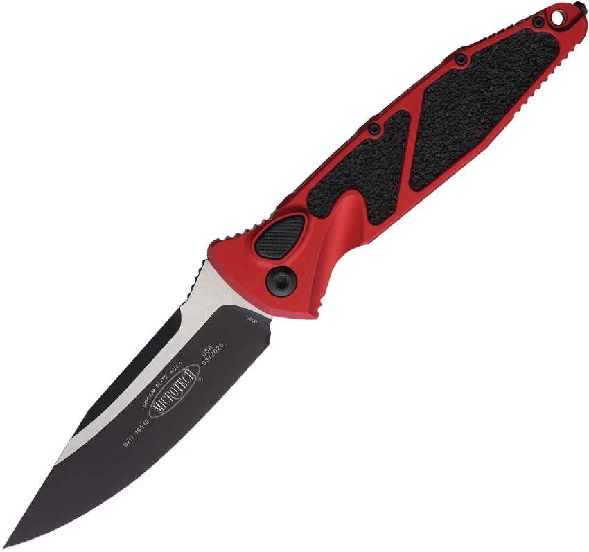 Microtech Socom Elite S/E Automatic Knife Red (4" Two-Tone) 160A-1RD, Microtech Socom Elite S/E Automatic Knife Red (4" Two-Tone) 160A-1RD for Sale, Microtech Socom Elite S/E Automatic Knife Red (4" Two-Tone) 160A-1RD
